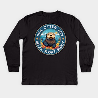 Sea Otter Zen Kids Long Sleeve T-Shirt